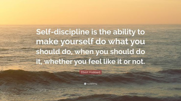 Self discipline quote