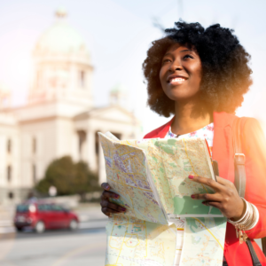 woman traveling